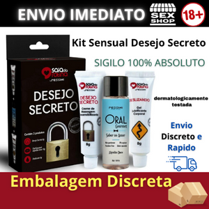 Kit Desejo Secreto Creme Gel de Massagem Dessensibilizante